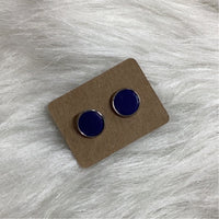 Faux Leather Stud Earrings