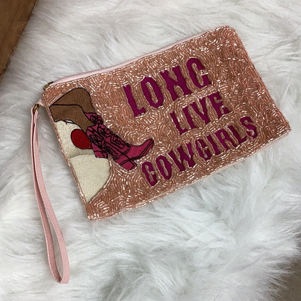 Long Live Beaded Wristlet