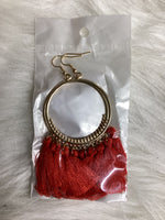 Large Fringe Hoop Earrings