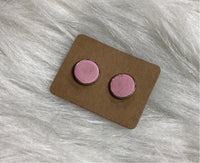 Faux Leather Stud Earrings