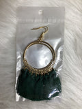 Large Fringe Hoop Earrings