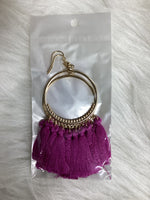 Large Fringe Hoop Earrings