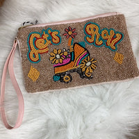 Let's Roll Beaded Wristlet