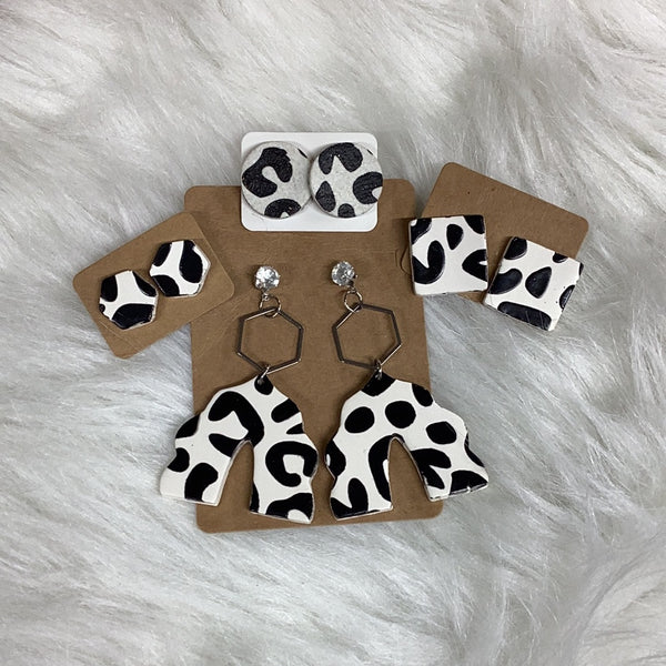 Cow Print Earrings