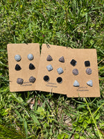 Druzy Stone Earrings Triple Sets