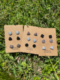 Druzy Stone Earrings Triple Sets