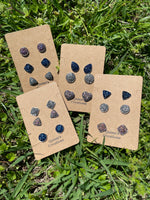 Druzy Stone Earrings Triple Sets