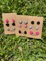 Druzy Stone Earrings Triple Sets