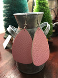 Faux Leather Petal Earrings