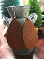 Faux Leather Petal Earrings