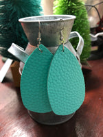 Faux Leather Petal Earrings