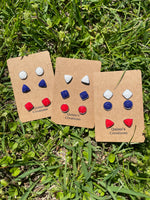 Druzy Stone Earrings Triple Sets